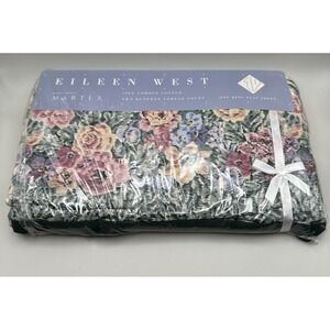 Vtg 80s Martex KING SIZE Flat Sheet Eileen‎ West Victorian Tapestry Floral New